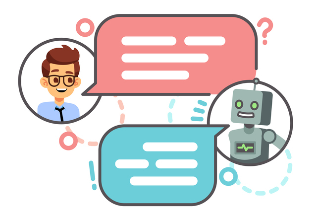 チャットボットと人間の会話イメージ