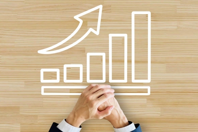 上昇しているグラフ