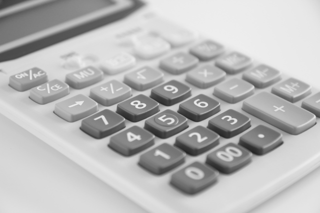 モノクロの電卓