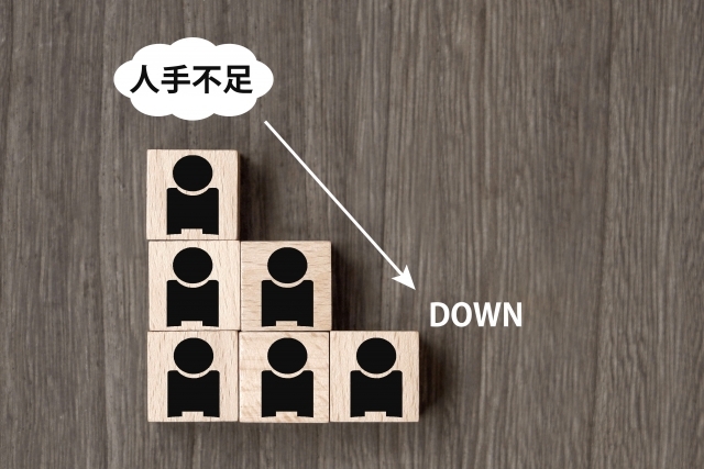 人の絵が書かれたブロック